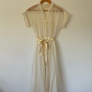 Elegant Cream Women's Dress